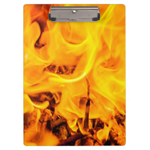 Fire And Flames Pattern Clipboard