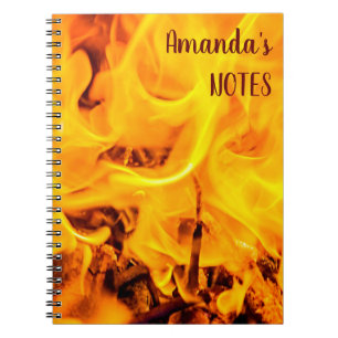 Fire And Flames Pattern Notebook