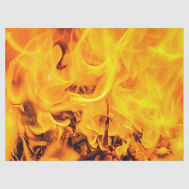 Fire And Flames Pattern Tissue Paper (Front)