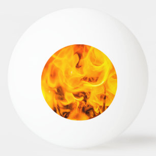 Fire and flames ping pong ball