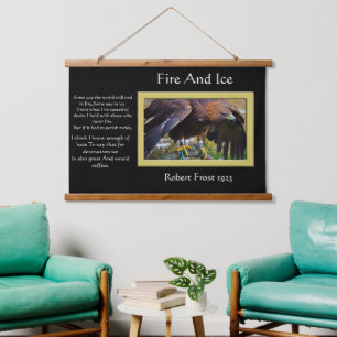 Fire And Ice Bald Eagle On A Rope Hanging Tapestry
