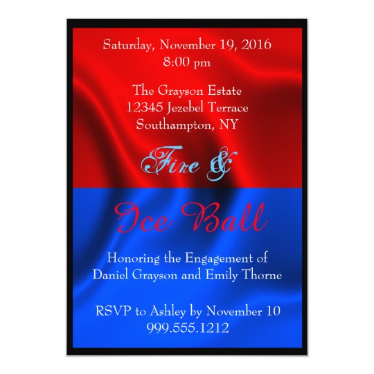 Fire and Ice Ball Invitations