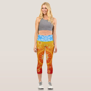 Fire and Ice Capri Leggings