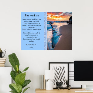 Fire And Ice Cold Blue Ocean Posters