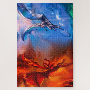 Fire and Ice Duelling Dragons Puzzle