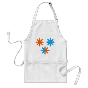 Fire and Ice Eight Point Stars Standard Apron