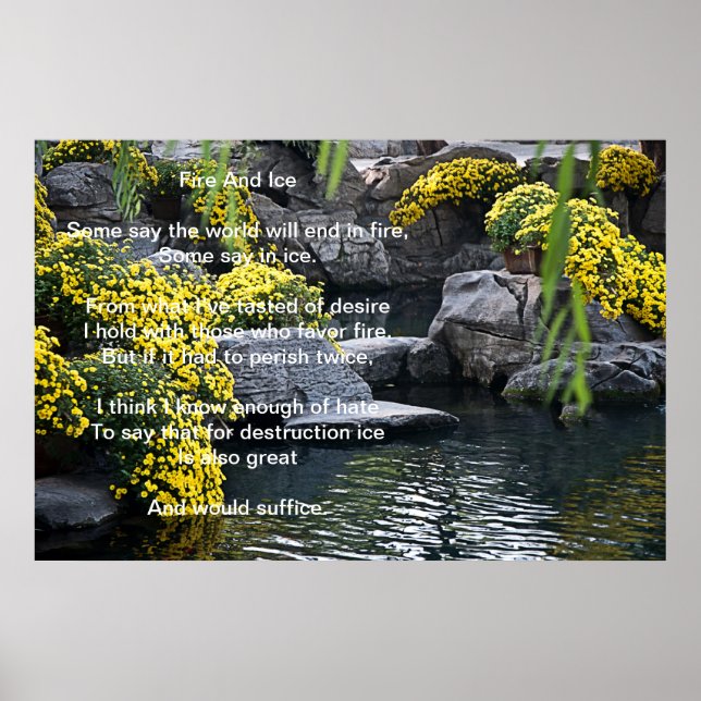 Fire And Ice Flower Poster (Front)