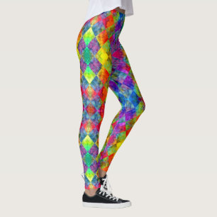 [Fire and Ice: Harlequin] BoHo Gypsy Tie-Dye Leggings