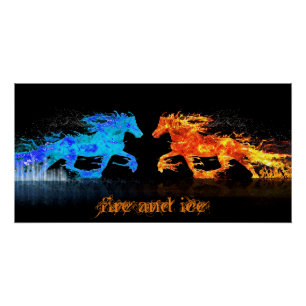 Fire and Ice Horses  Acrylic Print