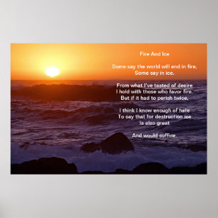 Fire And Ice Over A water Front Sunset Beach Poster