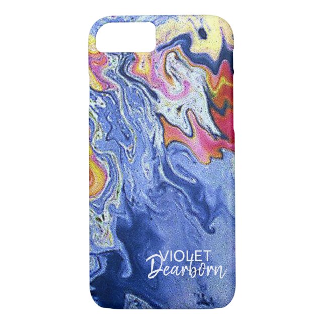 Fire and Ice Painted Monogram Case-Mate iPhone Case (Back)
