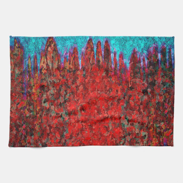 Fire and ice texture kitchen towel (Horizontal)
