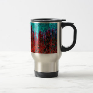 Fire and ice texture travel mug
