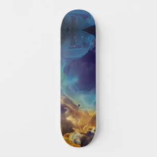 Fire and Ice The Lonely Abstract Nebula Skateboard