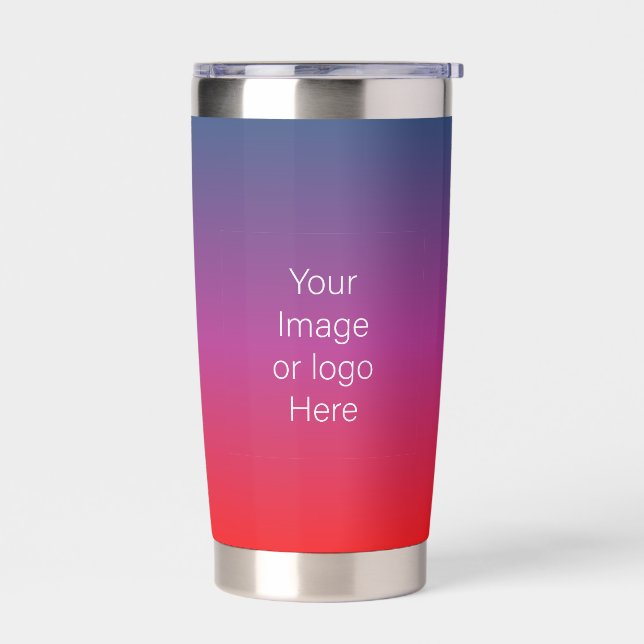 Fire And Ice Traveller Gradient Personalize Insulated Tumbler (Left)