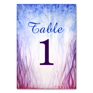 Fire and Ice Wedding Table Number Cards