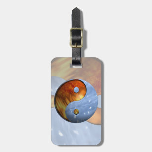 Fire and Ice Yin Yang Luggage Tag