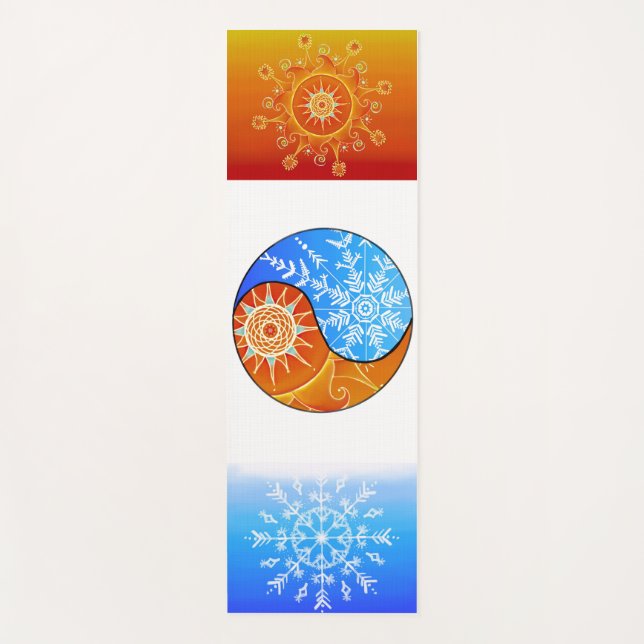 Fire and Ice Yoga Mat (Front)