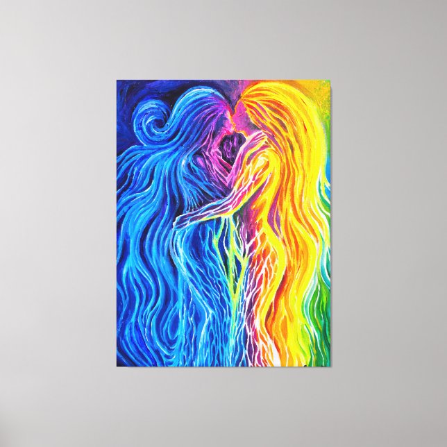 Fire and water canvas print (Front)
