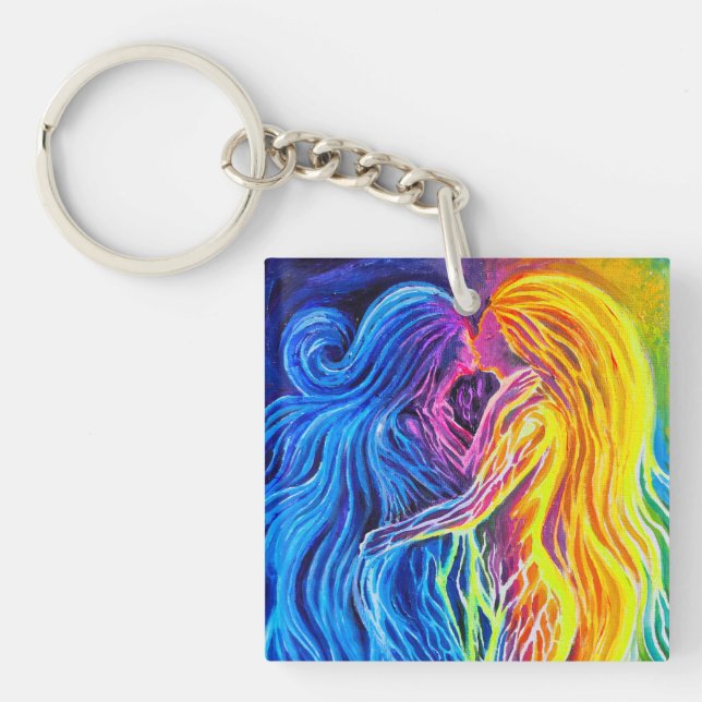 Fire and water keychain (Front)