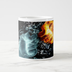 fire-and-water large coffee mug