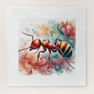 Fire ant 200924AREF105 - Watercolor Jigsaw Puzzle