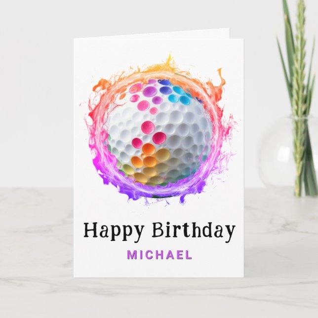 *~* Fire AP94 Carte d'anniversaire du boule de gol (Devant)