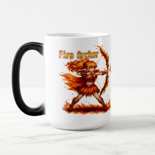 Fire Archer Pixel Art RPG Fantasy Flame Warrior Magic Mug