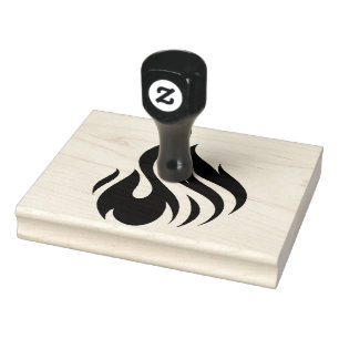 Fire art design rubber stamp