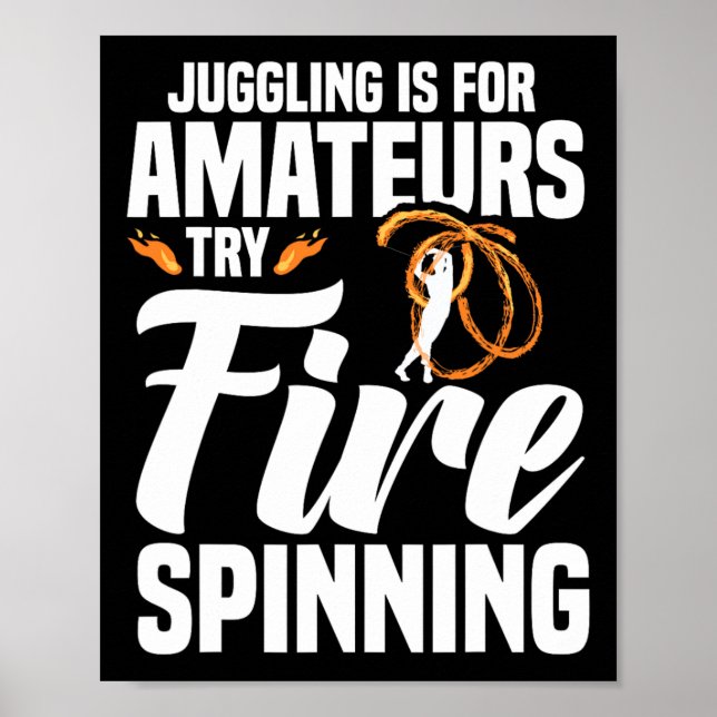 Fire Artist Fire Spinning Poi Fire Fire Spinner  Poster (Front)