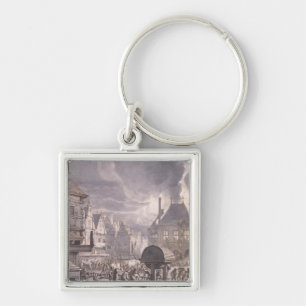 Fire at the Old Town Hall in Amsterdam Keychain