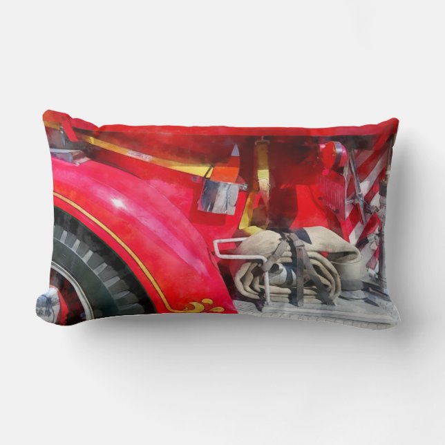 Fire Axe and Hose Lumbar Pillow (Front)