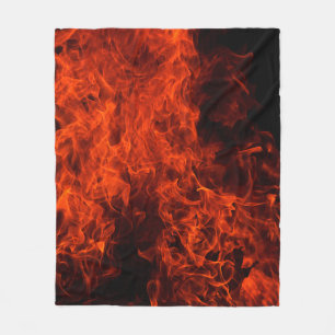 Fire background flame black hot fleece blanket