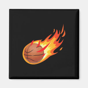 Fire Ball Basketball Shot Is Fire And Makes Games  Magnet