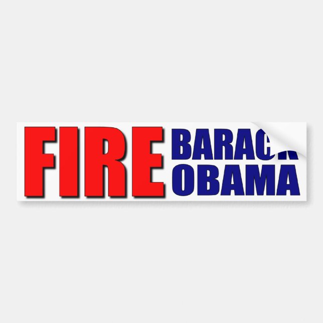Fire Barack Obama Bumper Sticker (Front)