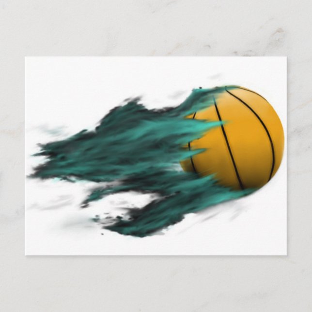 Fire Basketball Postcard (Front)