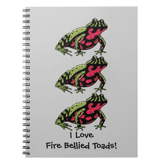 Fire Bellied Toad Love (customizable) Notebook (Front)