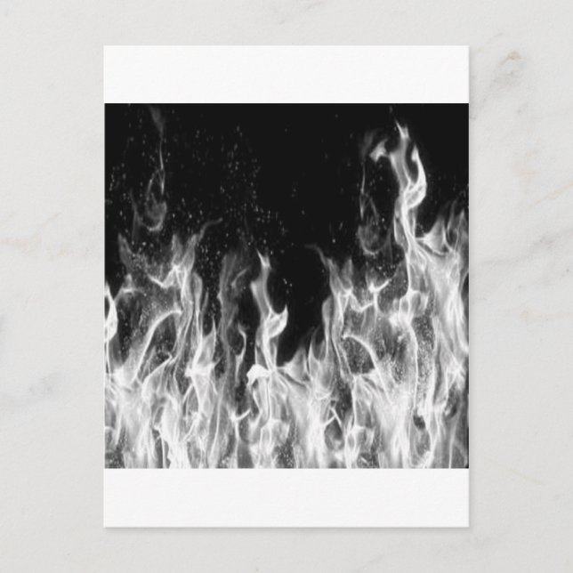 Fire (black and white) postcard (Front)
