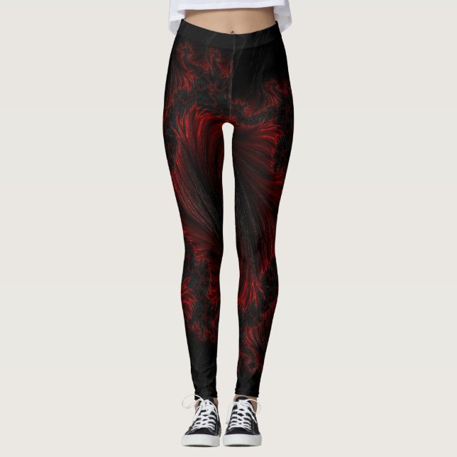 fire black Leggings (Front)