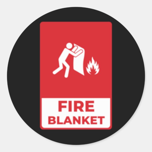 Fire Blanket Sticker  (Front)