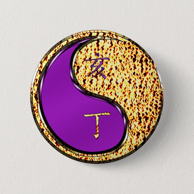 Fire Boar 2 Inch Round Button (Front)