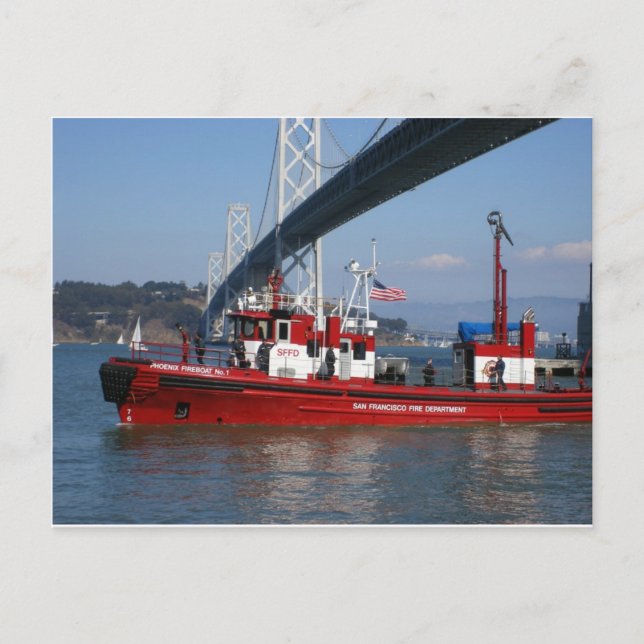 Fire Boat One - San Francisco Postcard (Front)