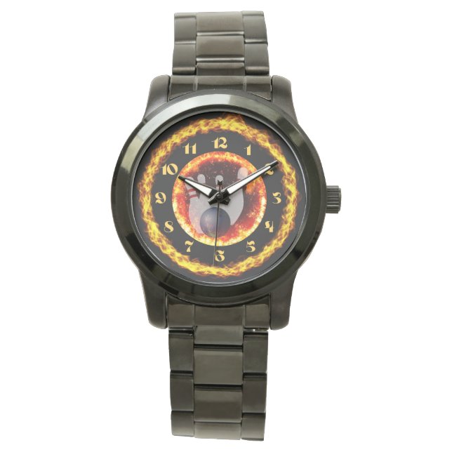 Fire Bowling Pin Watch (Front)