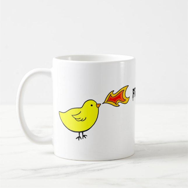 Fire Breathing Chickens Of Doom funny Fable mug (Left)