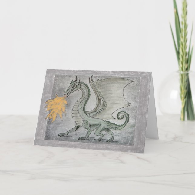 Fire Breathing Dragon Card (Front)