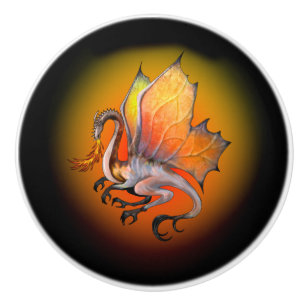 Fire Breathing Dragon Ceramic Knob