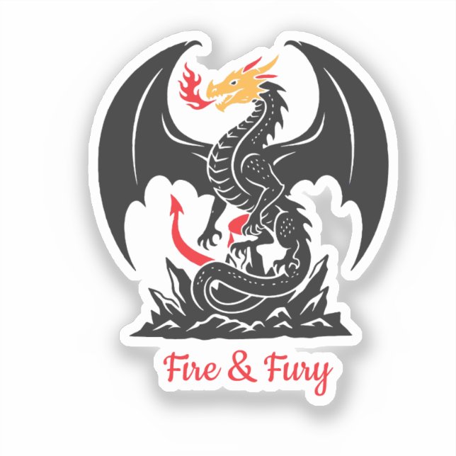 Fire Breathing Dragon Fantasy Graphic Custom (Front)