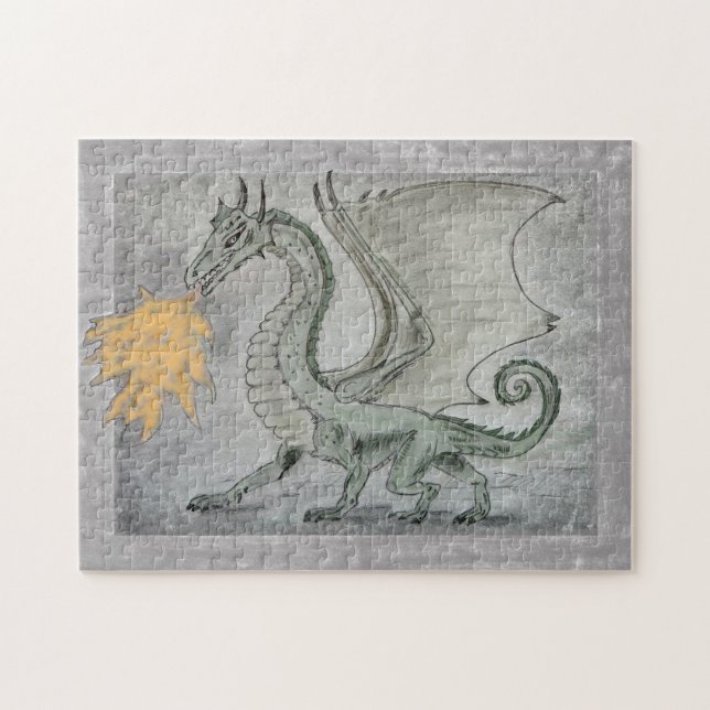 Fire Breathing Dragon Jigsaw Puzzle (Horizontal)