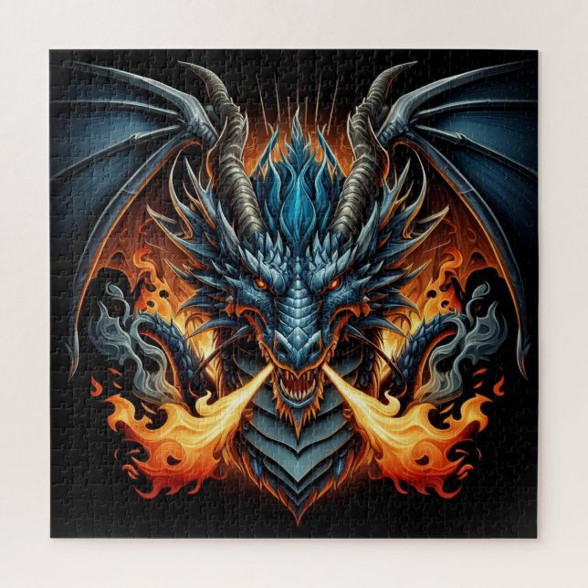 Fire Breathing Dragon Jigsaw Puzzle (Vertical)