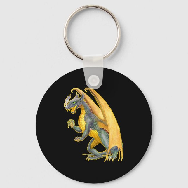 Fire Breathing Dragon Keychain (Front)